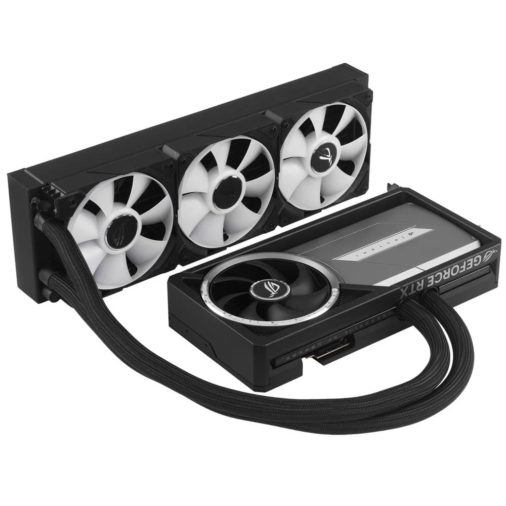 ASUS ROG Astral LC GeForce RTX 5090 32GB GDDR7 OC Edition — видеокарта вместе с радиатором и вентиляторами