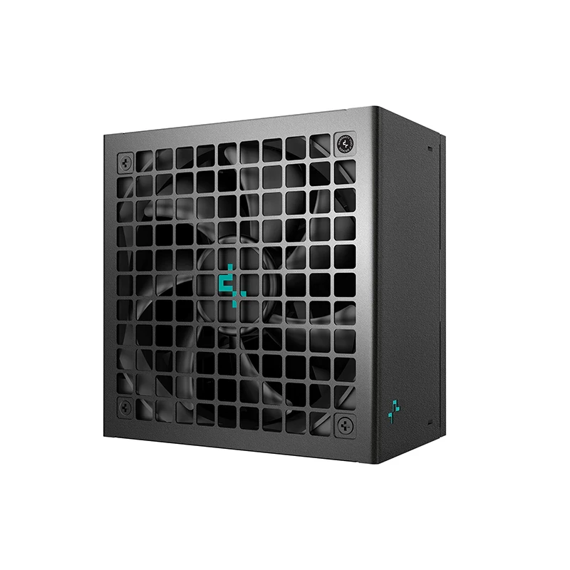 DeepCool PN1200M — блок питания 1200 Вт — вид под углом, решётка вентилятора